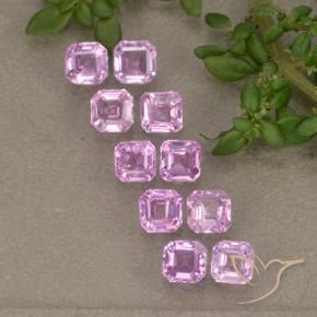 Pedras preciosas de Safira Luz rosa natural de 1.64 ct, Corte Octógono / Esmeralda, VS