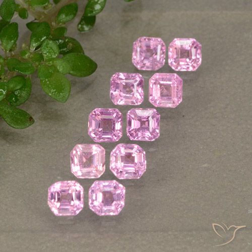 1.49ctw Natural Roxo Royal Muito Claro Rosa Safira, Corte Esmeralda, VS