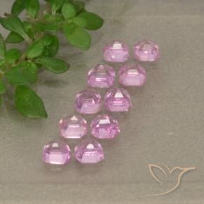 Pedras preciosas de Safira Roxo Royal Muito Claro Rosa natural de 1.49 ct, Corte Octógono / Esmeralda, VS