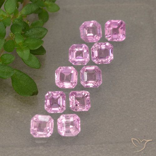 1.42ctw Natural Roxo Royal Muito Claro Rosa Safira, Corte Esmeralda, VS