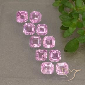 Pedras preciosas de Safira Roxo Royal Muito Claro Rosa natural de 1.42 ct, Corte Octógono / Esmeralda, VS