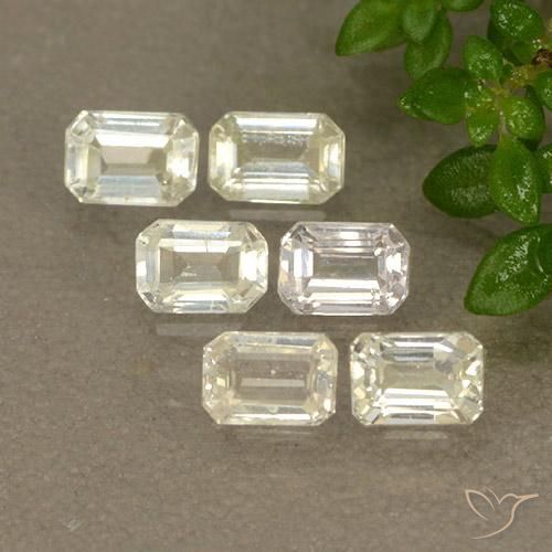 Pedras preciosas de Safira Luz amarela natural de 1.73 ct, Corte Octógono / Esmeralda, VS