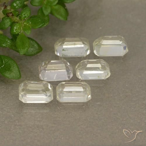 Pedras preciosas de Safira Luz amarela natural de 1.73 ct, Corte Octógono / Esmeralda, VS