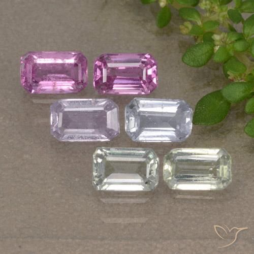 Pedras preciosas de Safira Multicolorido natural de 2.11 ct, Corte Octógono / Esmeralda, VS