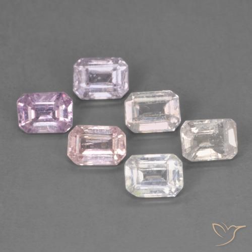 Pedras preciosas de Safira Multicolorido natural de 1.59 ct, Corte Octógono / Esmeralda, VS