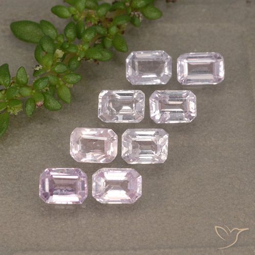 Pedras preciosas de Safira Tom Rosa Muito Claro natural de 2.14 ct, Corte Esmeralda, VS