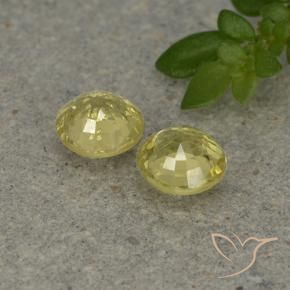 Pedras preciosas de Safira Luz amarela natural de 0.89 ct, Redondo, VVS-VS