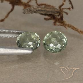 Pedras preciosas de Safira Verde Floresta Claro natural de 1.21 ct, Redondo, VS