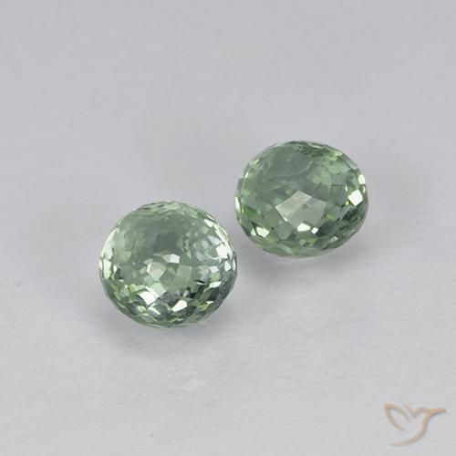 Pedras preciosas de Safira Verde acinzentado natural de 1.22 ct, Redondo, VVS-VS