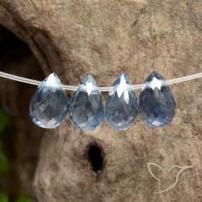 Pedras preciosas de Safira Pastel Azul natural de 1.59 ct, Briolette, VS