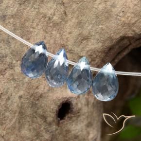 Pedras preciosas de Safira Pastel Azul natural de 1.59 ct, Briolette, VS