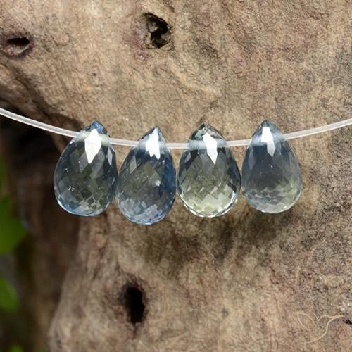 Pedras preciosas de Safira Pastel Azul natural de 2.90 ct, Briolette, VS