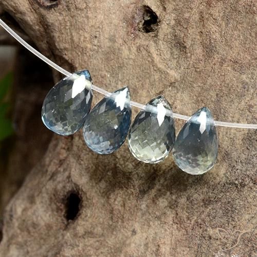 Pedras preciosas de Safira Pastel Azul natural de 2.90 ct, Briolette, VS