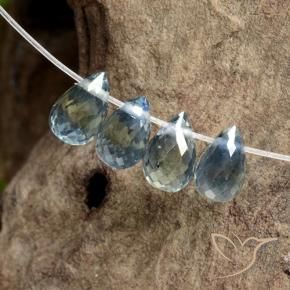 Pedras preciosas de Safira Azul claro natural de 1.98 ct, Briolette, VS
