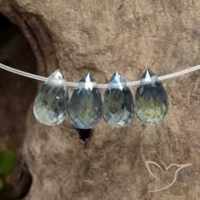 Pedras preciosas de Safira Azul amarelado natural de 2.10 ct, Briolette, VS