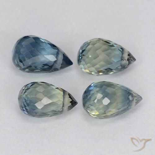 2.02ctw Natural Multicolorido Safira, Briolette, VS