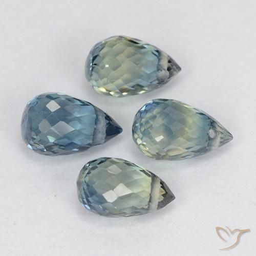 Pedras preciosas de Safira Multicolorido natural de 2.02 ct, Briolette, VS