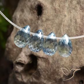 Pedras preciosas de Safira Pastel Azul natural de 1.74 ct, Briolette, VS