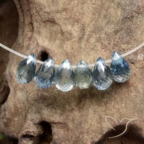 Pedras preciosas de Safira Pastel Azul natural de 2.44 ct, Briolette, VS