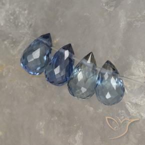 Pedras preciosas de Safira Azul-marinho natural de 1.50 ct, Briolette, VS