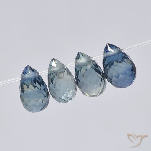 1.71ctw Natural Azul-marinho Safira, Briolette, VS