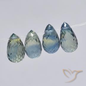 Pedras preciosas de Safira Pastel Azul natural de 3.33 ct, Briolette, VS