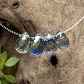 Pedras preciosas de Safira Multicolorido natural de 2.44 ct, Briolette, VS