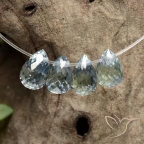 Pedras preciosas de Safira Médio Azul Verde natural de 2.23 ct, Briolette, VS