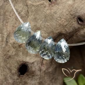 Pedras preciosas de Safira Médio Azul Verde natural de 2.23 ct, Briolette, VS