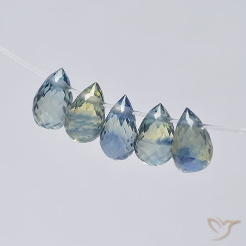 1.88ctw Natural Pastel Azul Safira, Briolette, VS