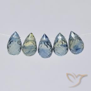 Pedras preciosas de Safira Pastel Azul natural de 1.88 ct, Briolette, VS