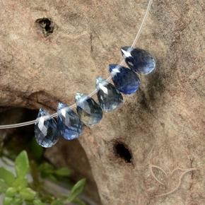 Pedras preciosas de Safira Azul escuro médio natural de 1.93 ct, Briolette, VS