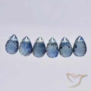 Pedras preciosas de Safira Pastel Azul natural de 3.10 ct, Briolette, VS