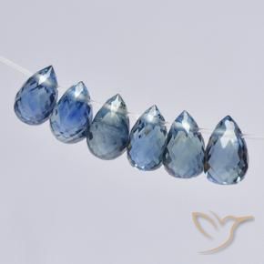 Pedras preciosas de Safira Pastel Azul natural de 3.10 ct, Briolette, VS