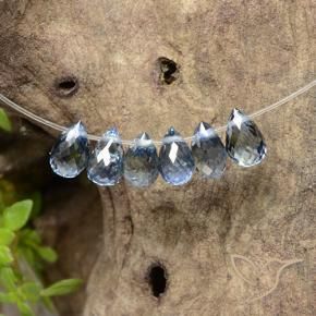 Pedras preciosas de Safira Azul claro natural de 2.46 ct, Briolette, VS