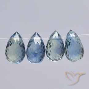 Pedras preciosas de Safira Pastel Azul natural de 2.24 ct, Briolette, VS
