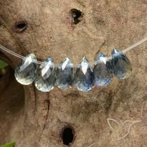 Pedras preciosas de Safira Pastel Azul natural de 2.42 ct, Briolette, VS