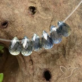Pedras preciosas de Safira Pastel Azul natural de 2.42 ct, Briolette, VS