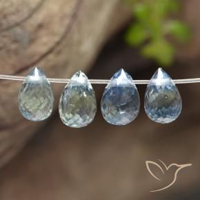 Pedras preciosas de Safira Pastel Azul natural de 2.21 ct, Briolette, VS