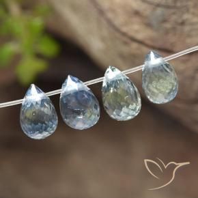 Pedras preciosas de Safira Pastel Azul natural de 2.21 ct, Briolette, VS