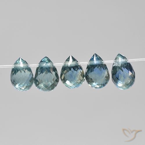 Pedras preciosas de Safira tom azul-petróleo natural de 2.33 ct, Briolette, VS