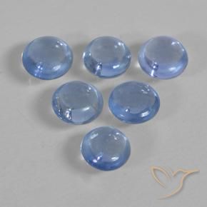 Pedras preciosas de Safira Bebê azul natural de 1.00 ct, Redondo, Transparente