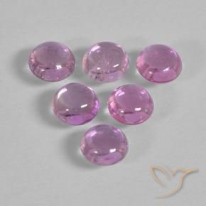 Pedras preciosas de Safira Roxo Real Claro Rosa natural de 1.69 ct, Redondo, Transparente