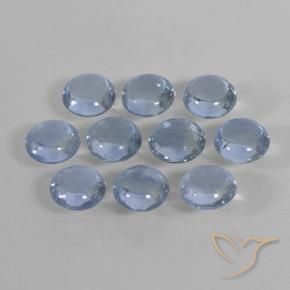 Pedras preciosas de Safira Azul claro natural de 2.23 ct, Redondo, Transparente