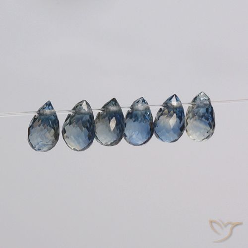 2.34ctw Natural Azul-marinho Safira, Briolette, VS