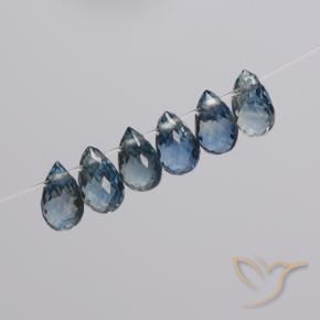 Pedras preciosas de Safira Azul-marinho natural de 2.34 ct, Briolette, VS