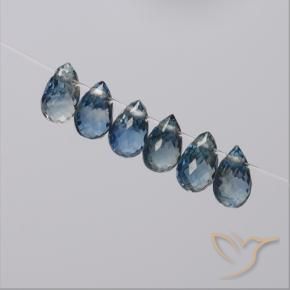 Pedras preciosas de Safira Azul-marinho natural de 2.34 ct, Briolette, VS