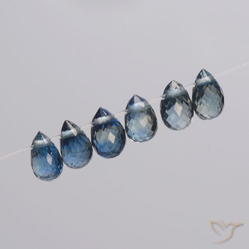 1.95ctw Natural Azul-marinho Safira, Briolette, VS