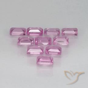 Pedras preciosas de Safira Roxo Real Claro Rosa natural de 1.04 ct, baguete, VS