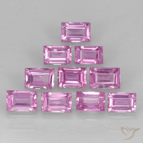 1.08ctw Natural Luz rosa Safira, baguete, VS